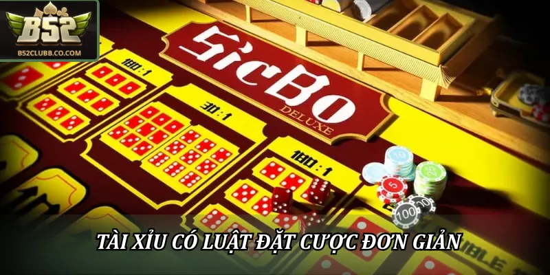 Kinh nghiệm chơi tài xỉu B52Club: 4 bài học cho người mới 1 Tài xỉu có luật đơn giản giúp người chơi dễ dàng tham gia